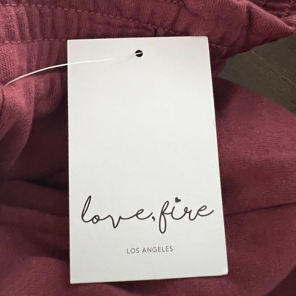 NWT Love Fire Burgundy Joggers Large - Picture 3 of 6